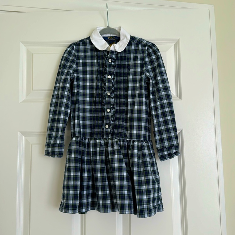 Polo Ralph Lauren - girls plaid shirtdress - size 5, great condition